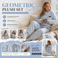 ⏳LAST DAY SALE 60% OFF!!🔥🍂 Embossed Geometric Plush Set – Timeless Comfort & Effortless Style For Every Occasion