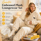 ⏳LAST DAY SALE 60% OFF!!🔥🍂 Embossed Geometric Plush Set – Timeless Comfort & Effortless Style For Every Occasion
