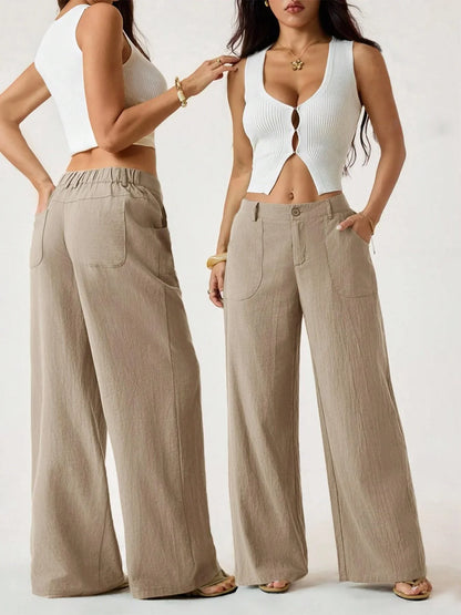 🎉Last Day 60% OFF🔥Women's Summer Breathable Wide Leg Casual Pants