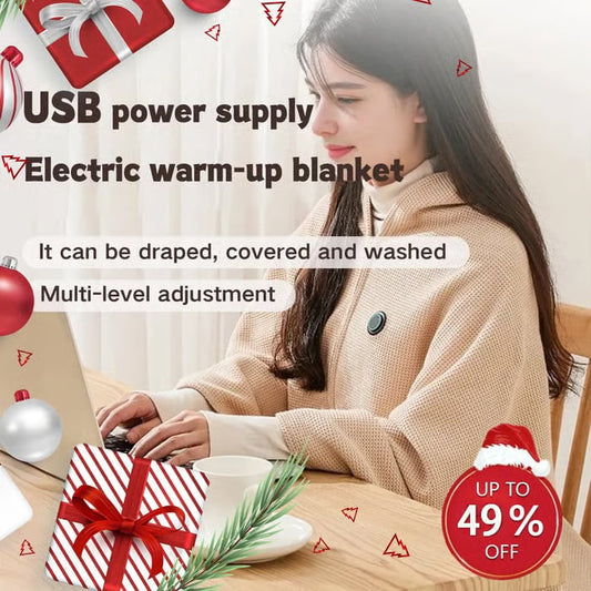 🎅Best Winter Gifts 60% OFF🔥Portable Heated Shawl – Stay Warm Anywhere, Anytime