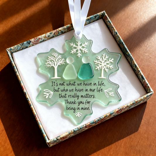 🌊Snowflake-Shaped Sea Glass Friendship Decor❄️✨ Shaped by Nature & Crafted by Hand!