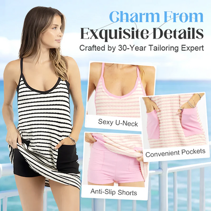 🔥LAST DAY SALE: ONLY ￡13.99!!👗60% OFF! Women's Sleeveless Summer Dress with Shorts – 2-in-1 effortless style! 🌞🌸