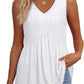 🌞HOT SALE 60% OFF👚Women's Print Flowy Sleeveless V Neck Peplum Tank Tops