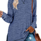 🍂Autumn Hot Sale 50% OFF🔥Women's Long Sleeve Side Slit Loose Tops (Buy 2 Free Shipping)