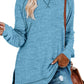 🍂Autumn Hot Sale 50% OFF🔥Women's Long Sleeve Side Slit Loose Tops (Buy 2 Free Shipping)