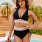 🩱Big Sale 49% OFF🩱V-Neck Patchwork Bikini 2-Piece Set