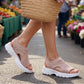 ⏳LAST DAY SALE 60% OFF!🔥🔥Women's Breathable Knit Platform Sandals