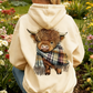 🐮 50% OFF!!🎁Cute Highland Cow Print Fleece Lined Hooded Sweatshirt 🧥 Warm Cozy Winter Hoodie