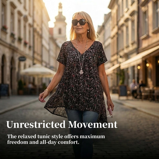 🎉 Last Day Promotion-60% OFF 🍃Woman Fashion V-Neck Print Short Sleeve T-Shirt