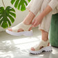 ⏳LAST DAY SALE 60% OFF!🔥🔥Women's Breathable Knit Platform Sandals
