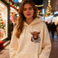 🐮 50% OFF!!🎁Cute Highland Cow Print Fleece Lined Hooded Sweatshirt 🧥 Warm Cozy Winter Hoodie