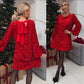 💖LAST DAY SALE 60% OFF✨Long Sleeve Loose Sequined Tie-back Dress