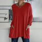 🎉2026 Hot Sale 60% OFF💞 Women's Round Neck Long Sleeve Loose Pocket T-Shirt