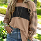 🍂Autumn New Arrival 50% OFF🔥Women’s Trendy Color Block Striped Long Sleeve T-Shirt