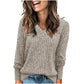 🍁Autumn Hot Sale 50% OFF🔥Women's V Neck Long Sleeve Solid Sweater