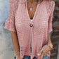 💐BIG SALE - 49% OFF🔥Women’s Solid One Button Knitted Top