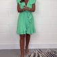 🩷Summer Hot Sale 49% OFF☀️Women's Elegant Waist Tie V-Neck Ruffle Dress