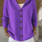 🌺Autumn Hot Sale 50% OFF✨Women Cotton Plain Long Sleeve Comfy Casual Cardigan