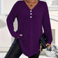 💓LAST DAY PROMOTION - 50%OFF🎀Women's Buttoned V-Neck Long Sleeve Top