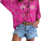 🥰Summer Sale 60% OFF❤️Womens Bohemian-Inspired Beige Crochet Top With V-Neck🏖️