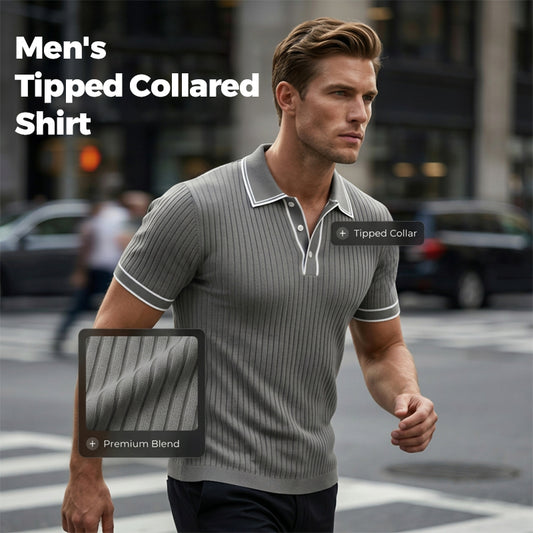 ⏳LAST DAY SALE 60% OFF !!📢💥Men's Tipped Collared Shirt