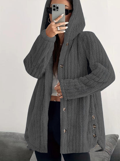 🎉This Week's Special Sales - 60% OFF✨❄️Women's Loose-Fit Hooded Plush Jacket