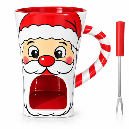 🎁Christmas Hot Sale 50% OFF🎅Christmas Ceramic Chocolate Fondue Mug Set