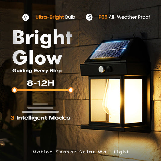 🎁 New Year Hot Sale! 💡 SOLAR WALL LIGHT - Motion Sensor & Weatherproof, Automatic Dusk to Dawn Operation, Easy Installation for Garden and Pathway 🌟🛒