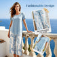 🥳SUMMER HOT SALE 50% OFF! 🔥Casual Round Neck Layered Tunic Top and Wide Leg Pants Set