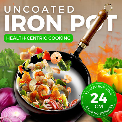 🔥Hot Sale 50% OFF⏳🍳Professional-Grade Uncoated Iron Pot