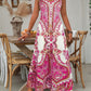 ⏰Last Day Promotion 60% OFF 🎉Women’s Retro Print V-Neck Sleeveless Maxi Dress