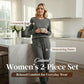 💐Women's Crew Neck Top & Drawstring Pants Set