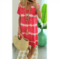 🔥Tie-dye Striped Short-sleeved Loose T-shirt Dress