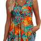 🌞HOT SALE 60% OFF👚Women's Print Flowy Sleeveless V Neck Peplum Tank Tops