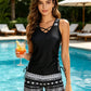 ⏰LAST DAY 60% OFF👙🌊Women's Tummy Control Tankini Set with Built-In Bra – Flattering Boho Swimwear with Shorts🔥