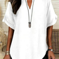 🌸Summer Hot Sale 60% OFF👕Fashion Loose Solid Color Short Sleeve Top