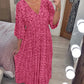 ❤️‍🔥Summer Hot Sale 60% OFF🌷Bohemian Casual Print V-neck Waist Wrap Long Dress