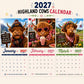 ✨️Surprise 60% Off！🐮2027 Funny Highland Cow Wall Calendar | A4 Hanging Calendar 🔥May 2027 bring you booming luck！