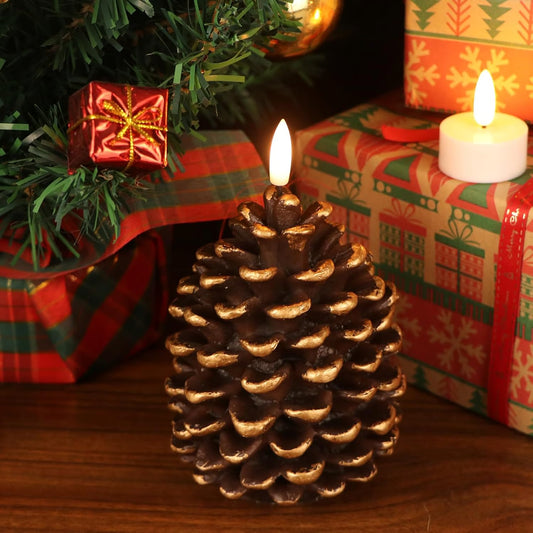 🎁2025 Hot Sale 50%OFF🎅🎄Flameless LED Pine Cone Candles for Holiday Decor