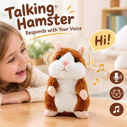 🎁Hot Sale-70% OFF🐹Talking Hamster Plush – repeats whatever you say, auto head-shaking, hilarious fun for kids & adults🎁