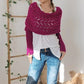 🧣 Women’s Knitted Cut-Out Shawl Poncho Wrap