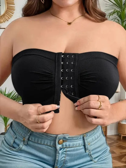 🎉This week's Special Sales - 50% OFF✨Plus Size Strapless Front Buckle Breathable Bra🔥