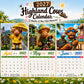 ✨️Surprise 60% Off！🐮2027 Funny Highland Cow Wall Calendar | A4 Hanging Calendar 🔥May 2027 bring you booming luck！