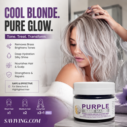 🌸Last Day Buy 2 Get 1 Free💗👱‍♀️Purple Hair Mask with Long-Lasting Scent