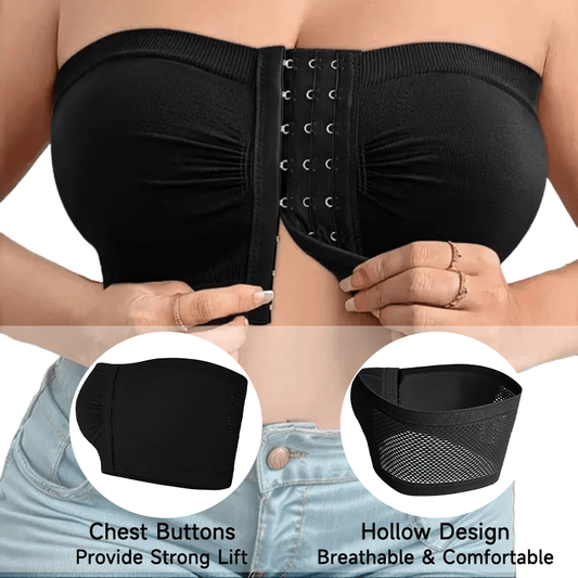 🎉This week's Special Sales - 50% OFF✨Plus Size Strapless Front Buckle Breathable Bra🔥