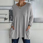 🎉2026 Hot Sale 60% OFF💞 Women's Round Neck Long Sleeve Loose Pocket T-Shirt