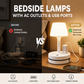 🎁🔥Last Day Sale 60% OFF💡 Bedside Lamp with AC Outlets and USB Ports