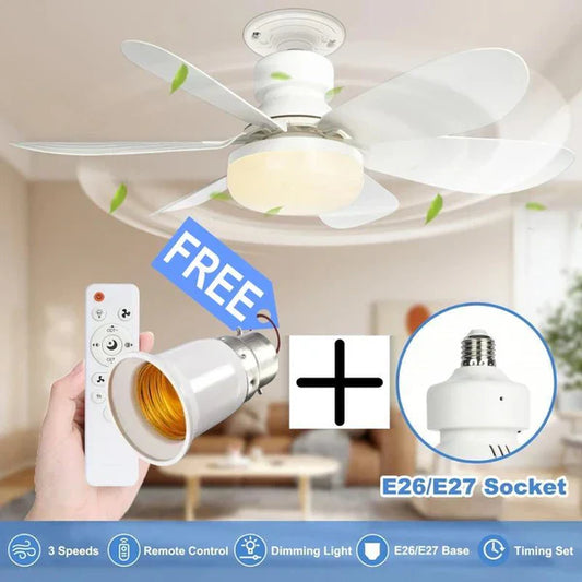 ⏳💥Summer Hot Sale 60% OFF❄️2-in-1 Portable Ceiling Fan & Light With Remote Control