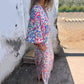 🌸Spring Specials 50% Off Free Shipping🌸Women's Bohemian V-Neck Abstract Printed Maxi Dress