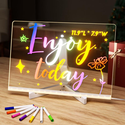🎁Gift Idea Hot Sale 50% OFF🎄LED Erasable DIY Acrylic Transparent Message Board🎁